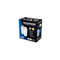 A5 replacement water filter cartridges fits all A5 filter jugs 2 pack 350l per filter White