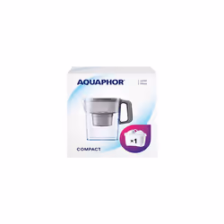 AQUAPHOR Compact Fridge Water Filter Jug, Includes 1 Maxfor+ Filter Cartridge to Reduce Lime, Chlorine & Heavy Metals, Plasti ...