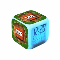 Minecraft Colourful Changing Alarm Clock #11