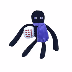 Minecraft Plush Toy Children's Doll Purple Scarf Enderman 26cm
