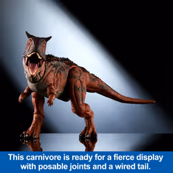 Jurassic World Hammond Collection Fallen Kingdom Carnotaurus Dinosaur Action Figure, Large Species Premium Articulated Figure, HTK44