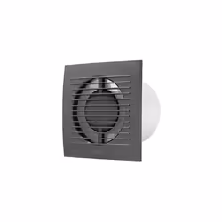 Diameter: 100 mm, Anthracite Bathroom Wall Fan, Exhaust Fan, Quiet, for Kitchen, Bathroom, Toilet
