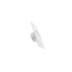 Ã 4.7'' Plastic Straight Pipe Flange for Heating Cooling Ventilation System HVAC - White Duct Connector Flange