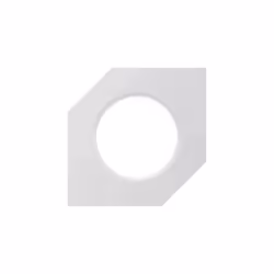 Ã 4.7'' Plastic Straight Pipe Flange for Heating Cooling Ventilation System HVAC - White Duct Connector Flange
