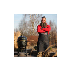 Kamado BONO denim apron with natural leather