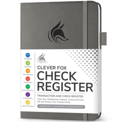 Clever Fox Check Register Book - Deluxe Transaction Register, Accounting Ledger Book, Checkbook Register & Checking Account Register Book for Persona