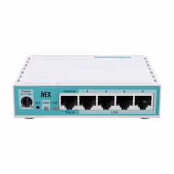 Mikrotik hEX, Ethernet WAN, Gigabit Ethernet, White