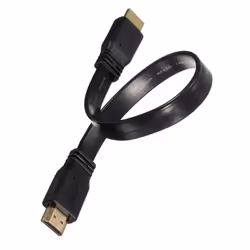 Short Male to Male Plug Flat Cable for Audio Video HDTV TV