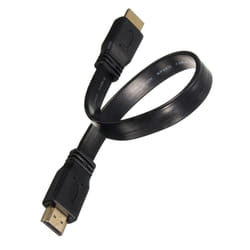Short Male to Male Plug Flat Cable for Audio Video HDTV TV