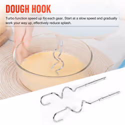 Electric Hand Mixer 7-Speed Handheld Kitchen Egg Sticks Dough Hooks