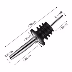 6Pcs Stainless Steel Pourers,Tapered Stopper,with Sealed Dust Caps