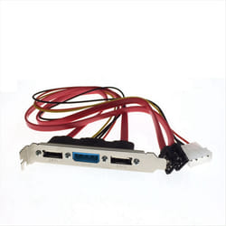 PC DIY SATA to ESATA and 4Pin IDE Molex Power PCI Bracket Slot Cable