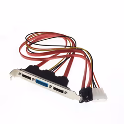 PC DIY SATA to ESATA and 4Pin IDE Molex Power PCI Bracket Slot Cable