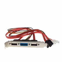 PC DIY SATA to ESATA and 4Pin IDE Molex Power PCI Bracket Slot Cable