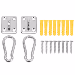 2 Sets Of Suspended Wall Mount U-Shaped Hooks Stainless Steel Heavy