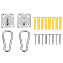 2 Sets Of Suspended Wall Mount U-Shaped Hooks Stainless Steel Heavy