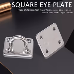 2 Sets Of Suspended Wall Mount U-Shaped Hooks Stainless Steel Heavy