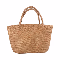 Casual Straw Bag Natural Wicker Tote Bags Women Braided Handbag