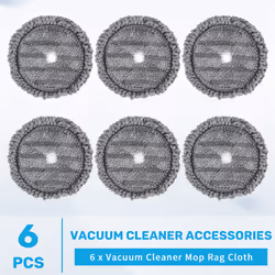 6Pcs Mop Pads Rags for A9 Steam Mop Cloth Vacuum Cleaner Robot
