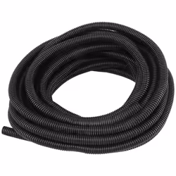 25 Ft Split Wire Conduit Polyethylene Tubing Black