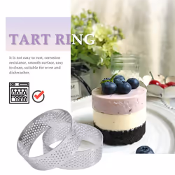 6Pcs 6cm Tart Ring Circle Cutter Pie Ring Heat- Mousse Molds