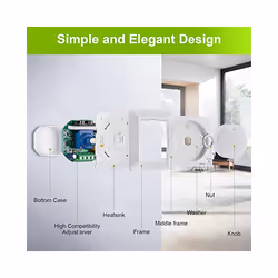 LED Flush-Mounted Dimmer Switch, for Dimmable LED and Halogen, 5-300W