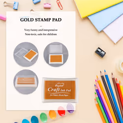 Rubber stamp ink pad stamp inkpad Ink Pad - Gold