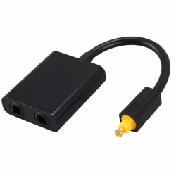 SPDIF Optical Audio Splitter 2 Way Toslink Splitter Adapter Hub