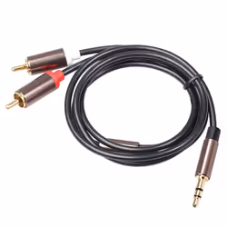 3.5Mm To 2Rca Audio Cable for Amplifiers Audio Car Aux Mobile Phone