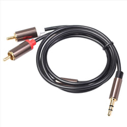 3.5Mm To 2Rca Audio Cable for Amplifiers Audio Car Aux Mobile Phone