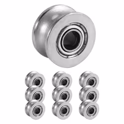 10pcs U Groove Bearing U624ZZ Carbon Steel Ball Bearing Pulley