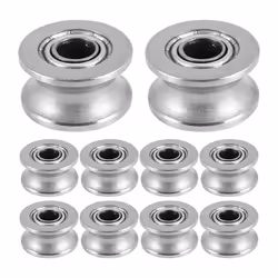 10pcs U Groove Bearing U624ZZ Carbon Steel Ball Bearing Pulley
