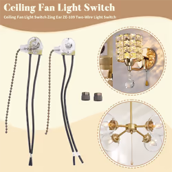 Ceiling Fan Light Switch Zing Ear ZE-109 Light Switch 2Pcs Bronze