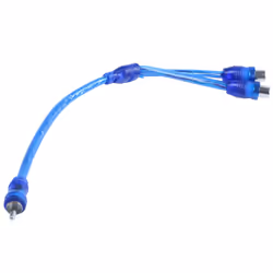 2x RCA Phono Y Splitter Lead Adapter Cable 1 Male To 2 Female 30cm