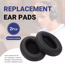 2Pcs Protein Leather Replacement Ear Pads for Anker Soundcore Life