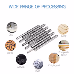 10Pcs 2 Flute Cnc Router Bits 3.175Mm Milling Cutter for Wood Plastic