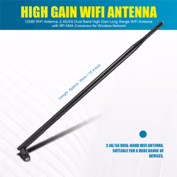 12DBI WiFi Antenna, with RP?SMA Connector for Wireless Network