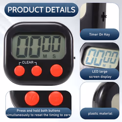 Kitchen Timer, Digital Visual Timer Magnetic Clock