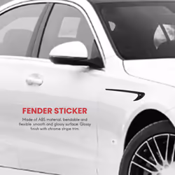 2Pcs Car Side Fender Trim for Mercedes Benz E Class W213 Black