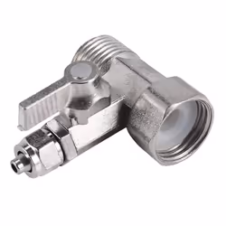 RO Feed Water Adapter 1/2" to 1/4" Ball Valve Faucet Tap Silver