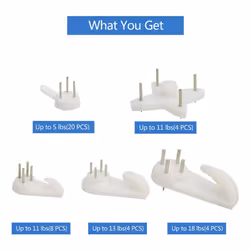 40Pcs Invisible Nail Screws Wall Hooks Picture Hangers