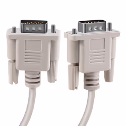1.4M RS232 DB9 9 Pin Male to VGA Video 15 Pin Male Adapter Light Gray