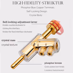 4Pcs Banana Plugs 45 Degree Angled Banana Connectors Gold