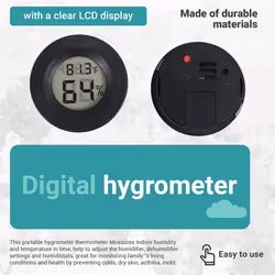5-pack Hygrometer Digital LCD Monitor Humidity Meter Gauge