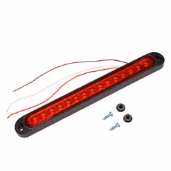 10 Inch Truck & RV Trailer Light Bar 15 Led Third Brake Lights Red