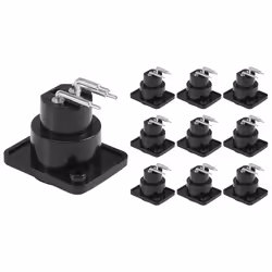 10pcs Black XLR 3pin Female Jack Panel Chassis PCB Socket Connector
