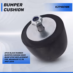 2Pcs Black Rubber Bumper Cushion Hood Bump Stop Replacement for Jeep