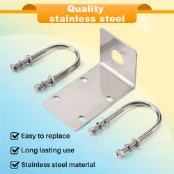 Stainless Steel Antenna Mount Bracket with U Style Bolts