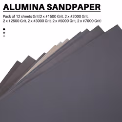 Grit 1500 2000 2500 3000 5000 7000 Abrasive Sandpaper - Pack of 12