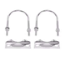 2 PCS Antenna Mount Clamp U-Bolt Mounting Hardware Antenna Mast Clamp